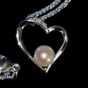Genuine Pearl Diamond Necklace